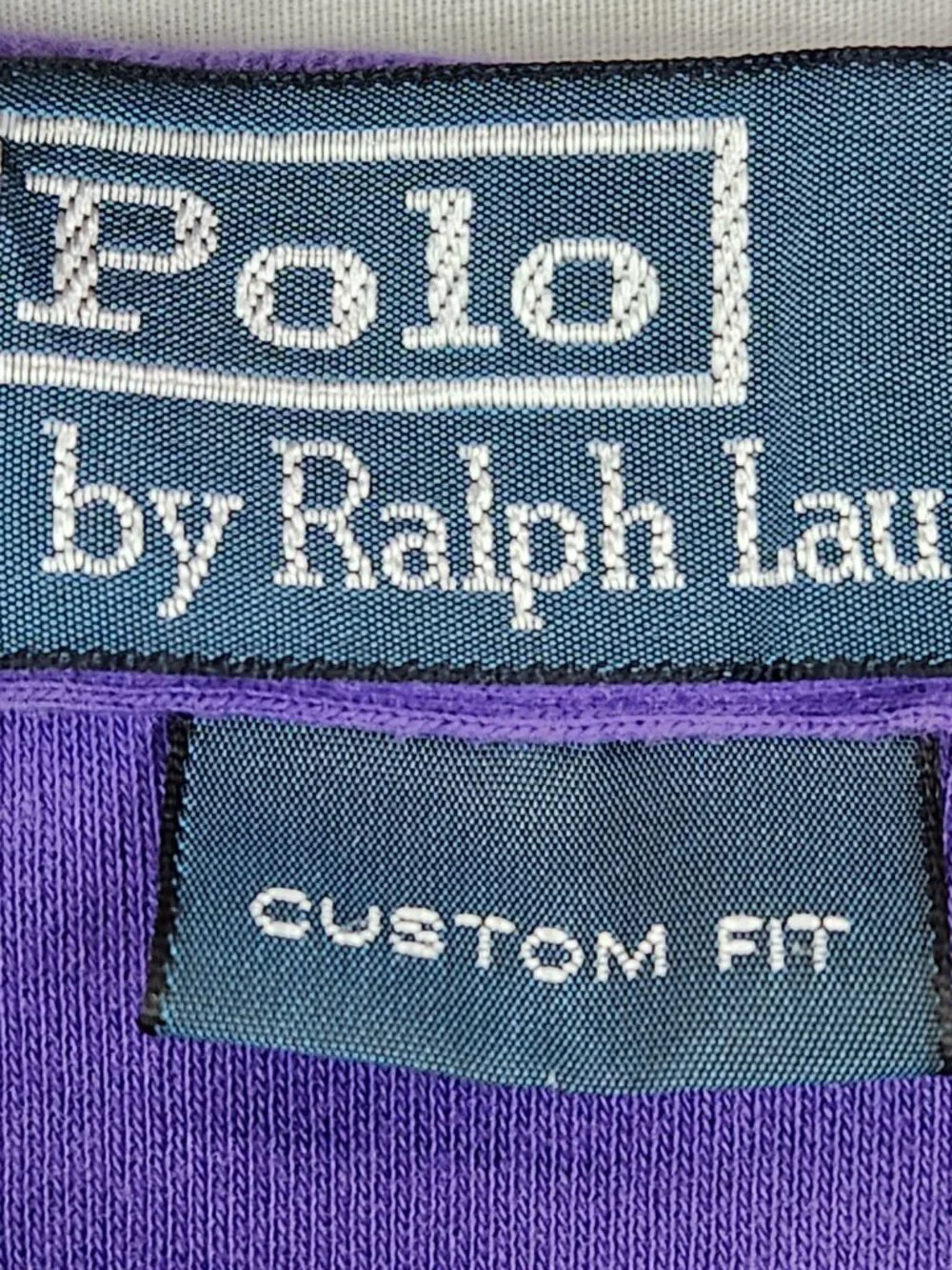 Polo Ralph Lauren Custom Fit Men's L Purple Short Sleeve Pony Logo Shirt Retro